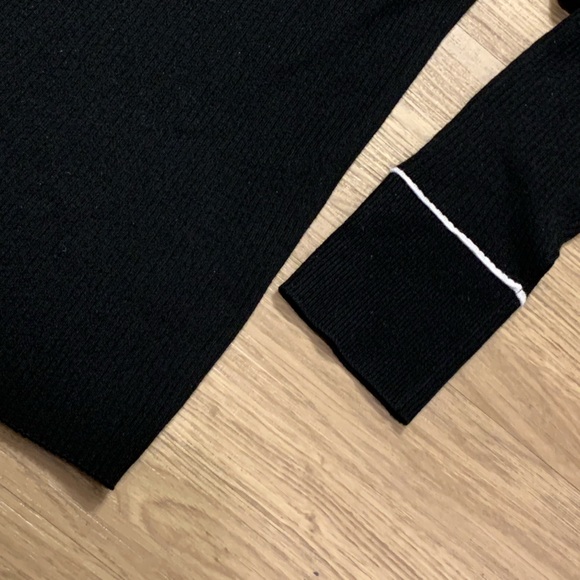 Veronica Beard Kinnie Ribbed Merino Wool Crew Neck Pullover Sweater Black Size S - Picture 8 of 14